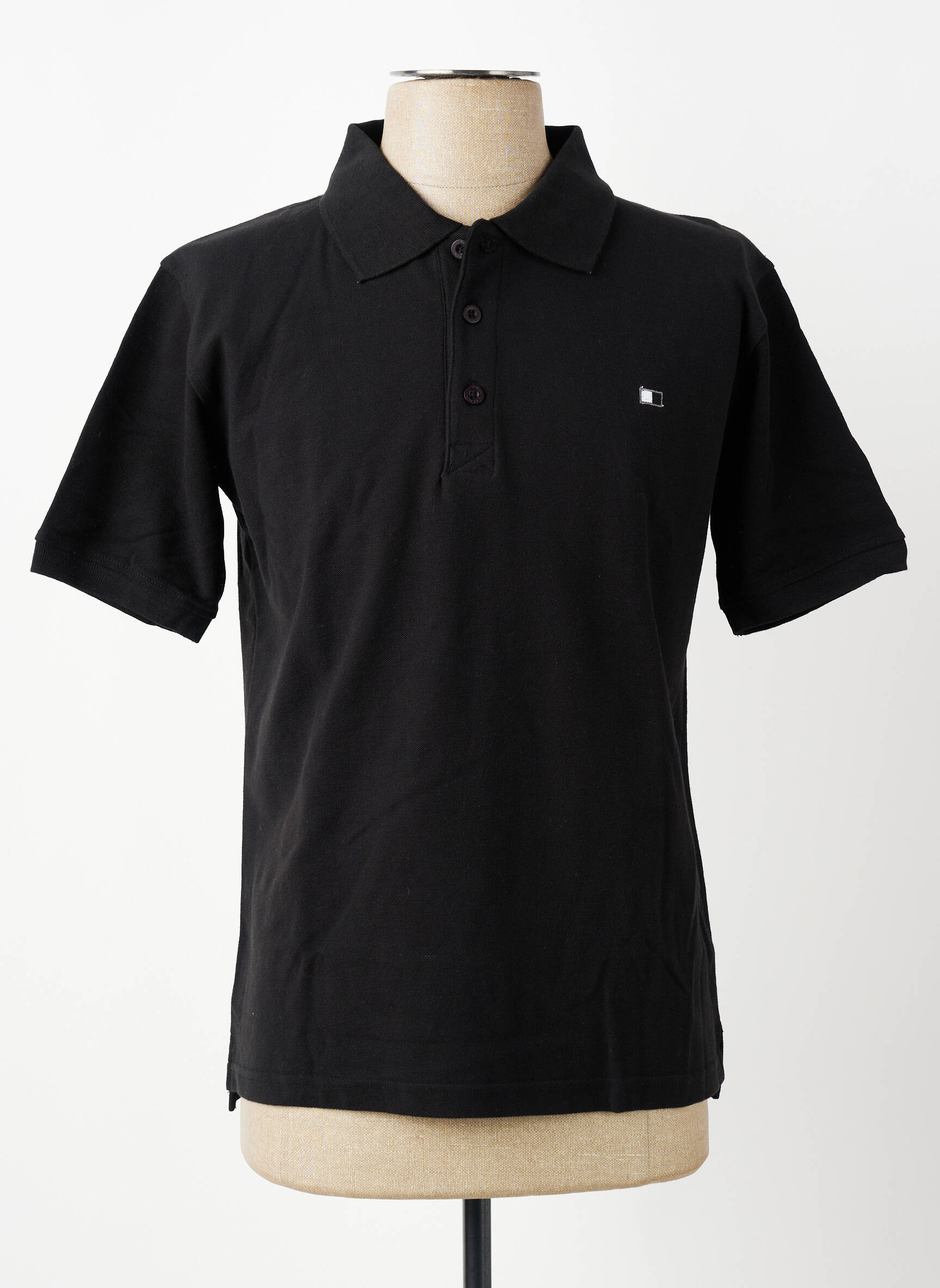 Polo croială dreaptă mâneci scurte negru GWEN & BLACK bărbat