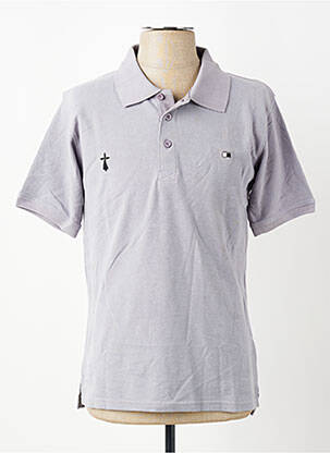 Polo croială dreaptă mâneci scurte gri GWEN & BLACK bărbat