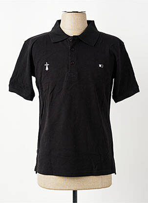 Polo croială dreaptă mâneci scurte negru GWEN & BLACK bărbat