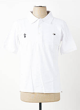 Polo croială dreaptă mâneci scurte alb GWEN & BLACK bărbat