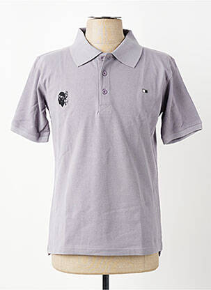 Polo croială dreaptă mâneci scurte gri GWEN & BLACK bărbat