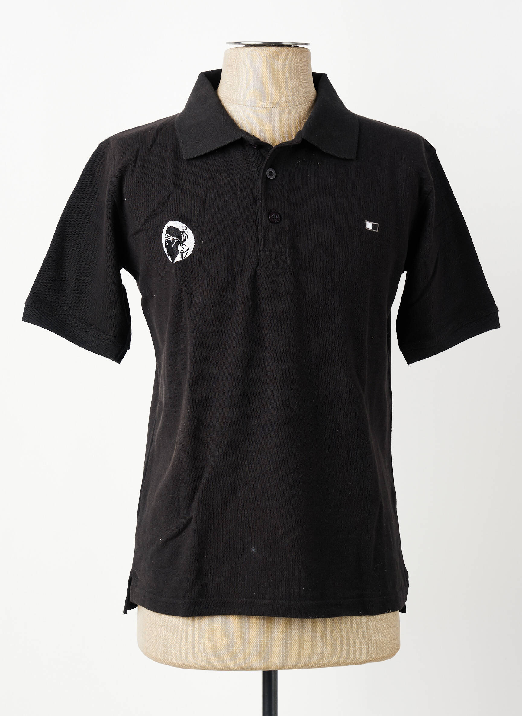 Polo croială dreaptă mâneci scurte negru GWEN & BLACK bărbat