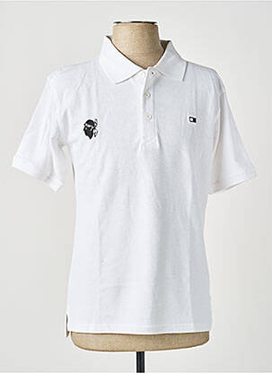 Polo croială dreaptă mâneci scurte alb GWEN & BLACK bărbat