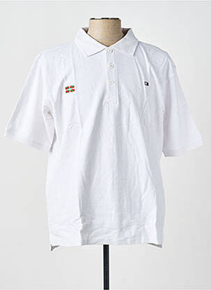 Polo croială dreaptă mâneci scurte alb GWEN & BLACK bărbat