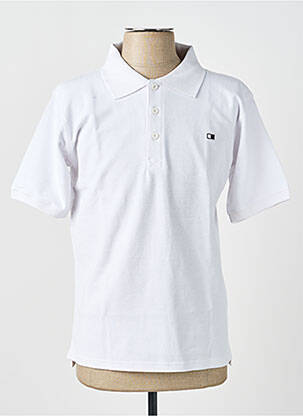 Polo croială dreaptă mâneci scurte alb GWEN & BLACK bărbat