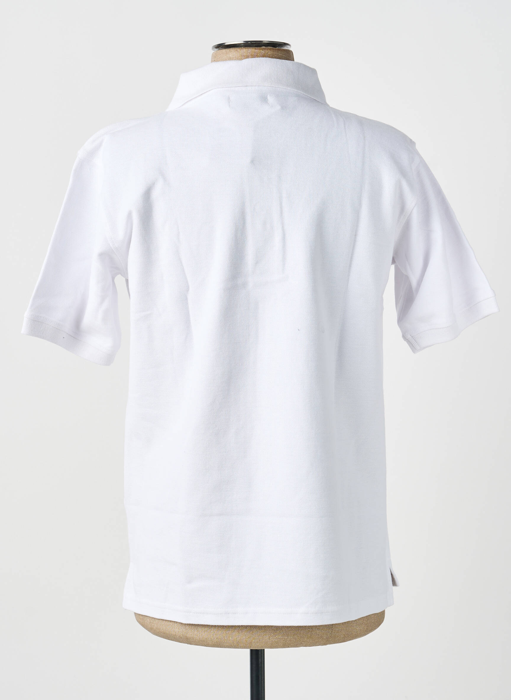 Polo croială dreaptă mâneci scurte alb GWEN & BLACK bărbat