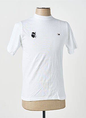 Tricou broderie mâneci scurte alb GWEN & BLACK bărbat