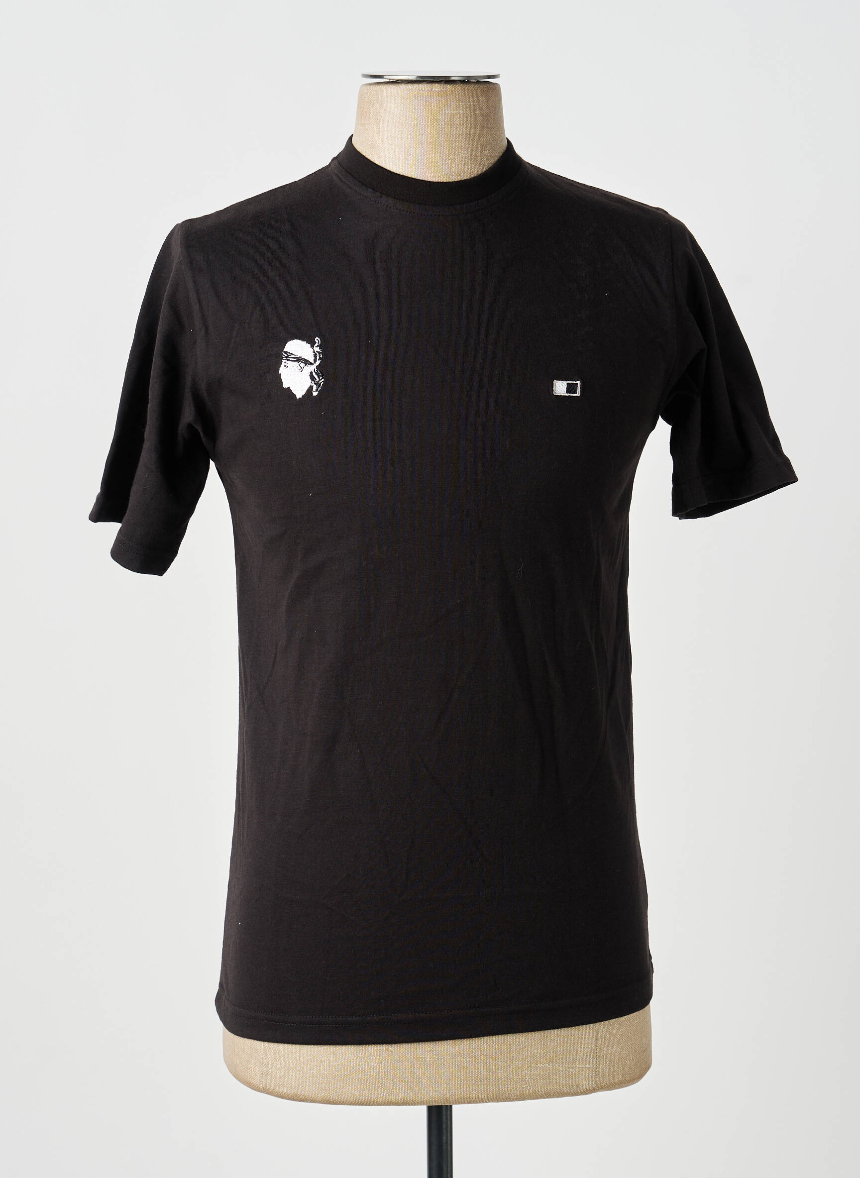 Tricou broderie mâneci scurte negru GWEN & BLACK bărbat