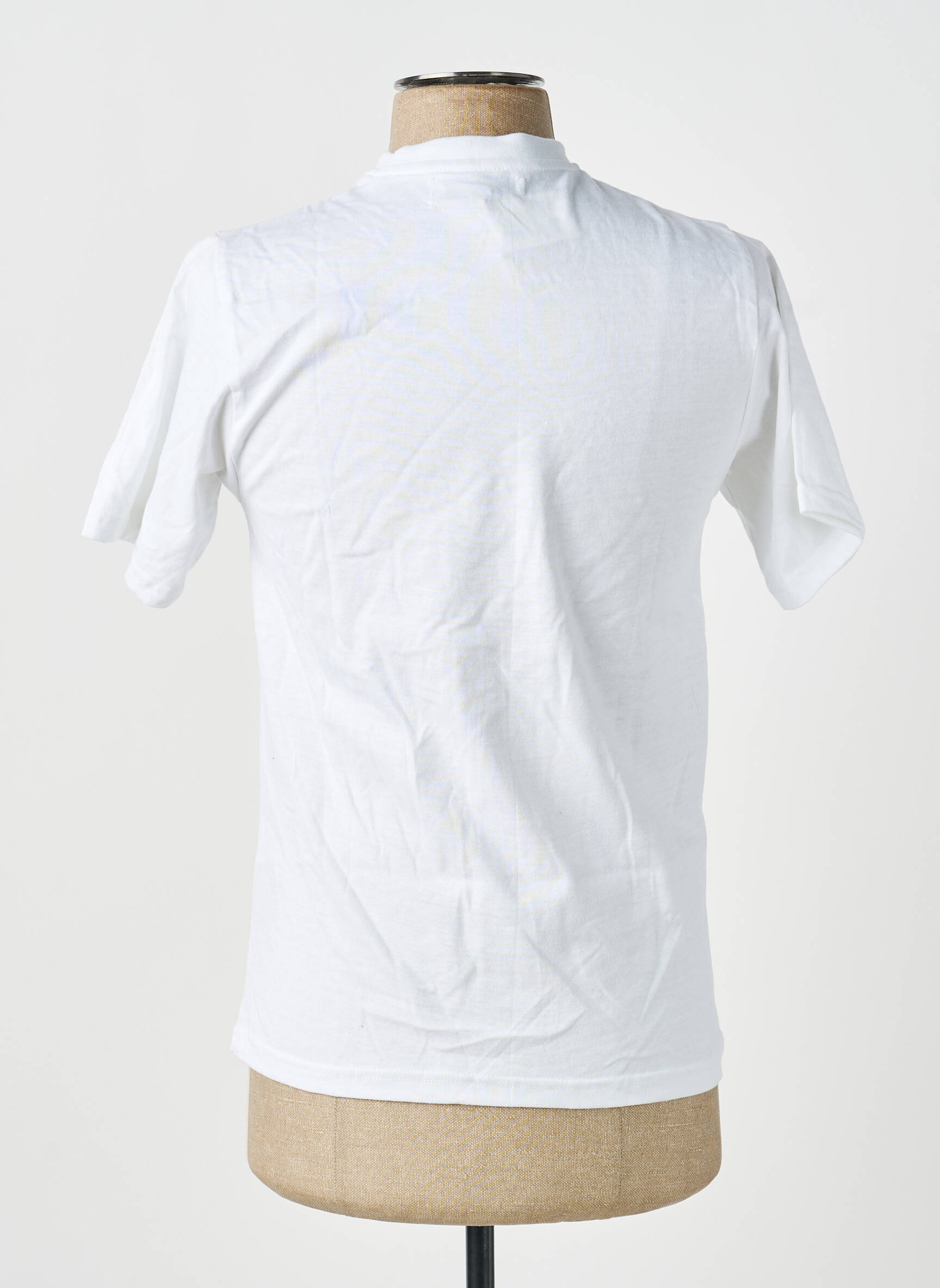 Tricou broderie mâneci scurte alb GWEN & BLACK bărbat