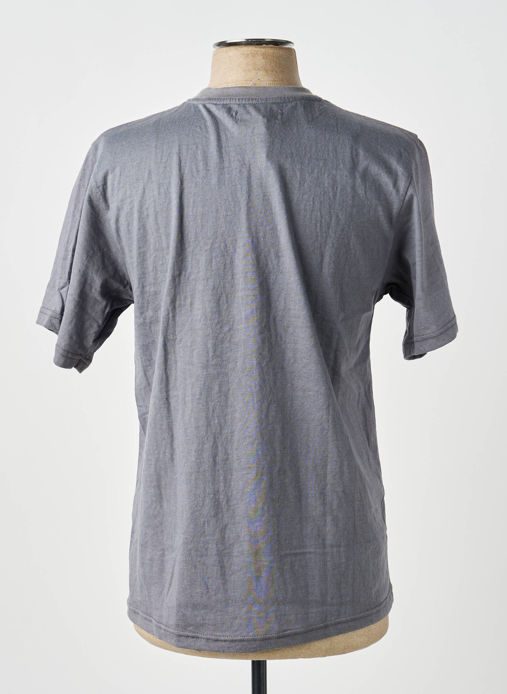 Tricou broderie mâneci scurte gri GWEN & BLACK bărbat