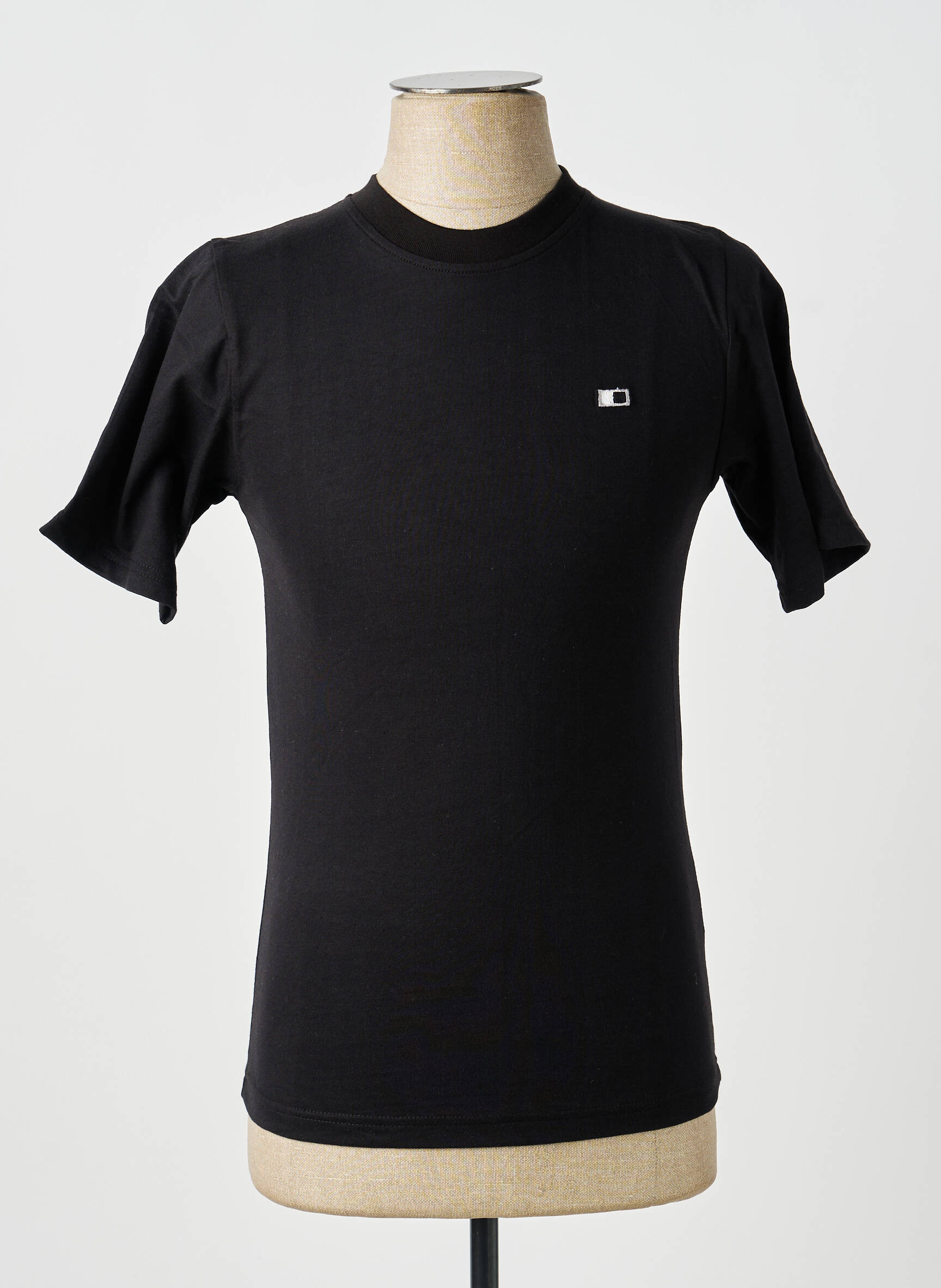 Tricou broderie mâneci scurte negru GWEN & BLACK bărbat