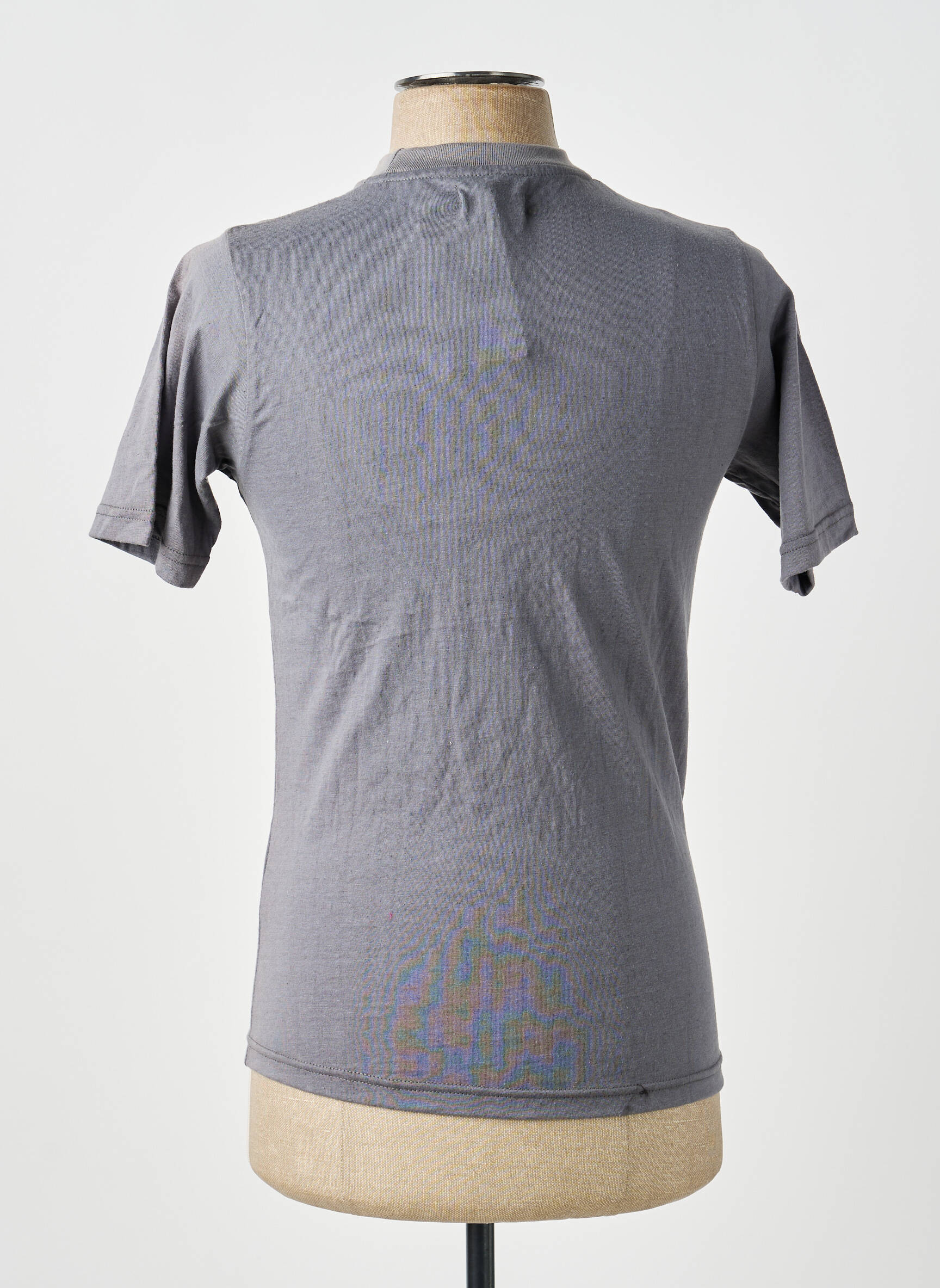 Tricou broderie mâneci scurte gri GWEN & BLACK bărbat