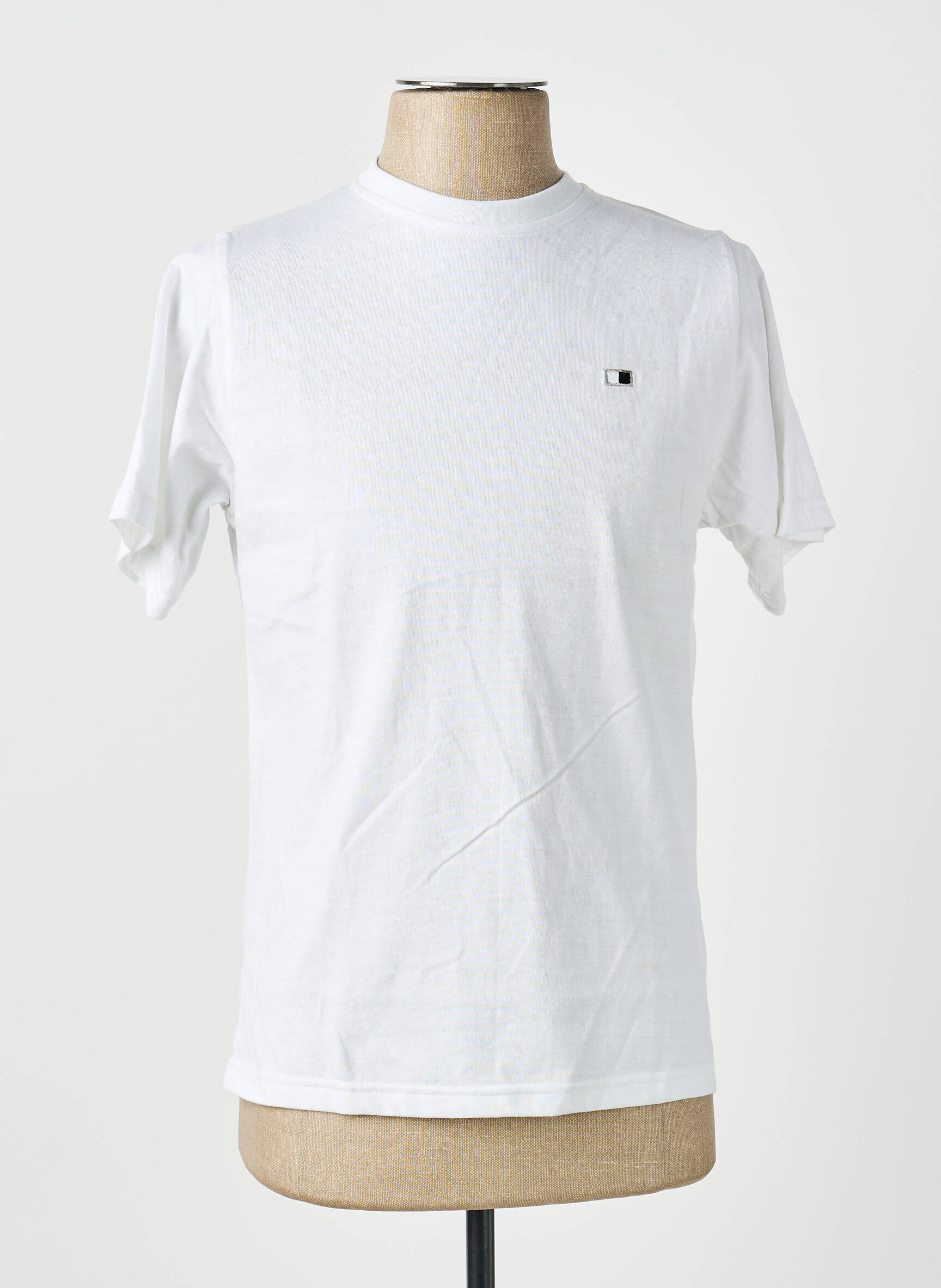 Tricou broderie mâneci scurte alb GWEN & BLACK bărbat