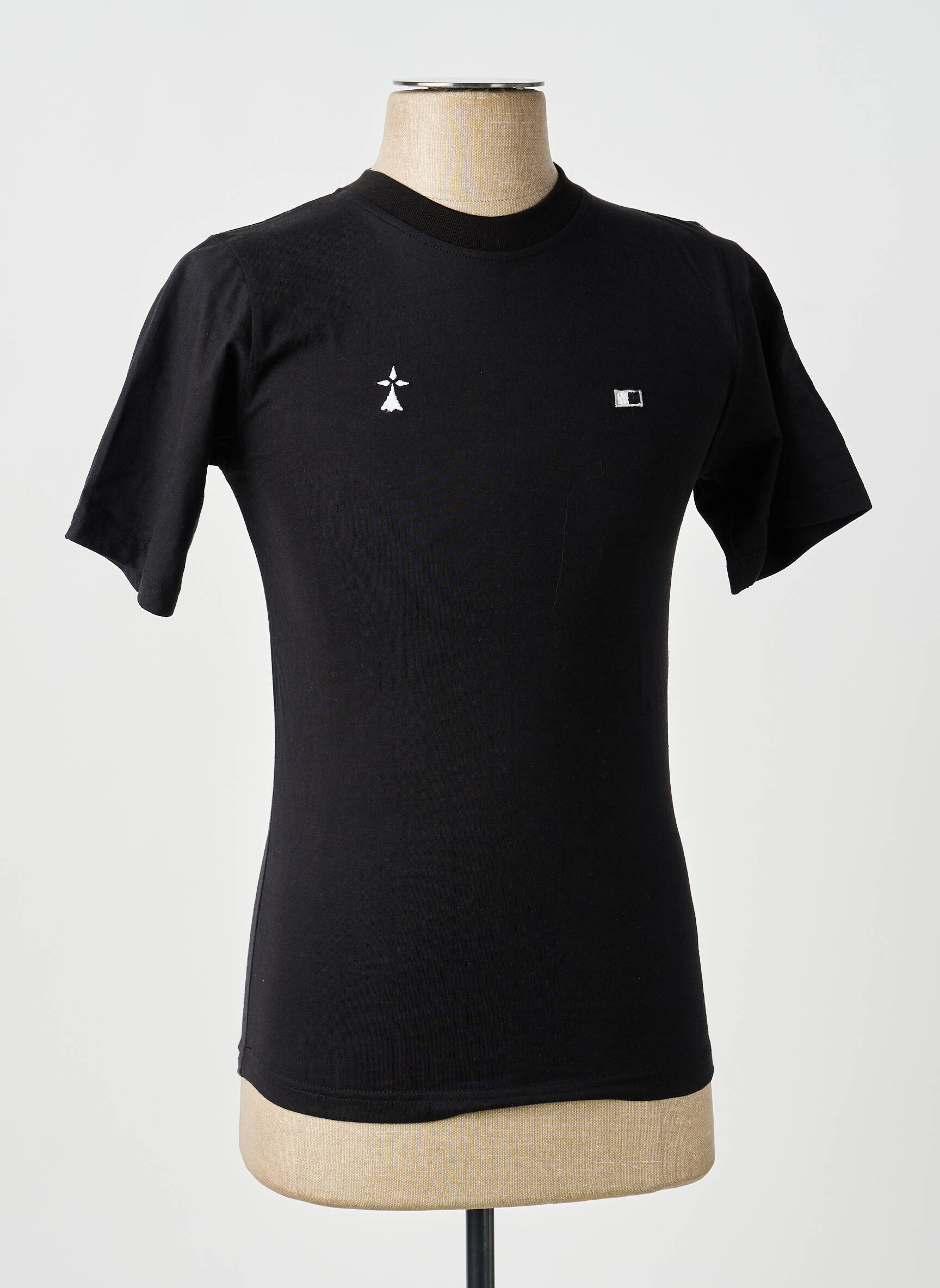 Tricou broderie mâneci scurte negru GWEN & BLACK bărbat