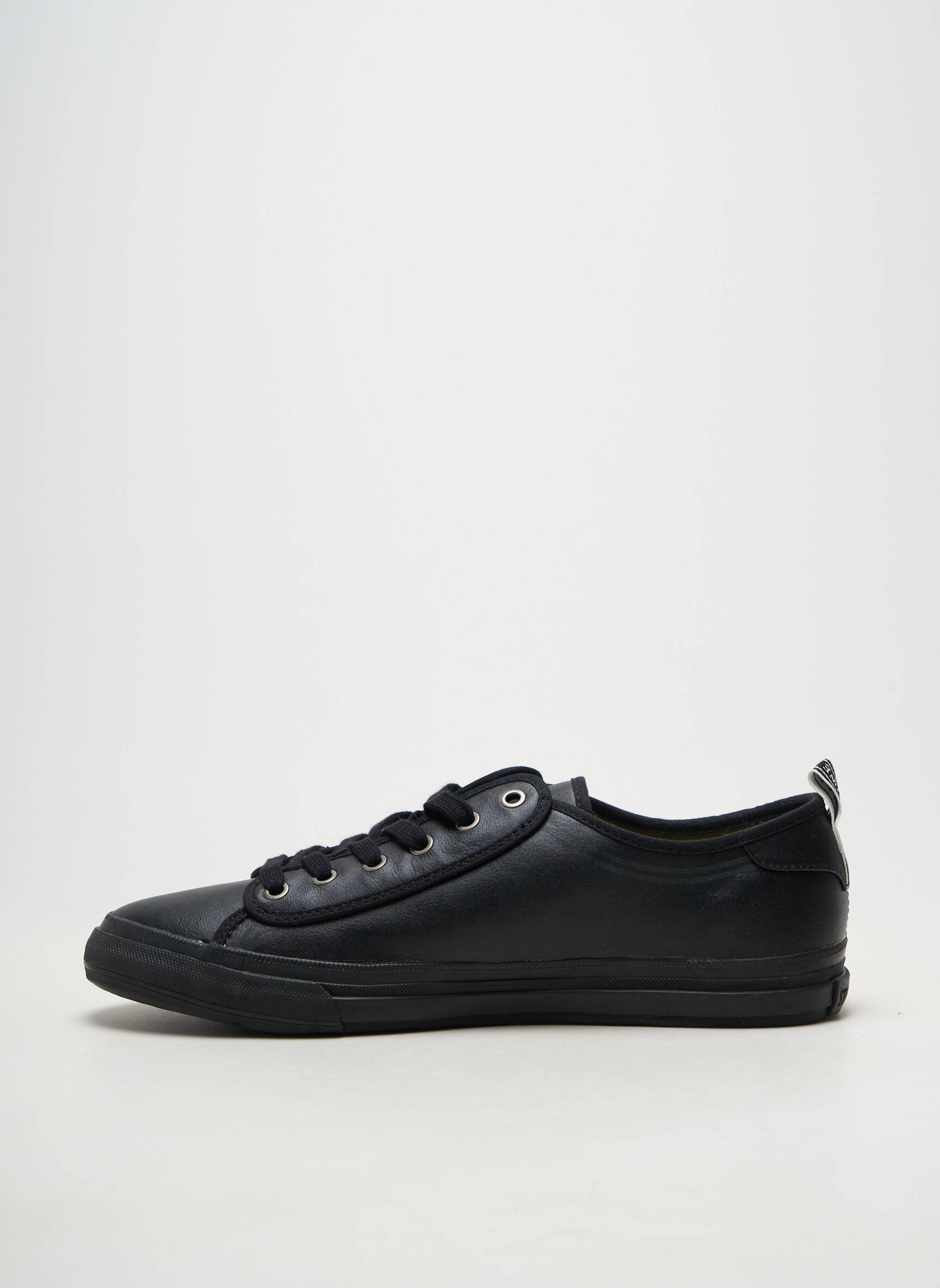 Adidași material neted vârf rotund negru STONE ISLAND bărbat