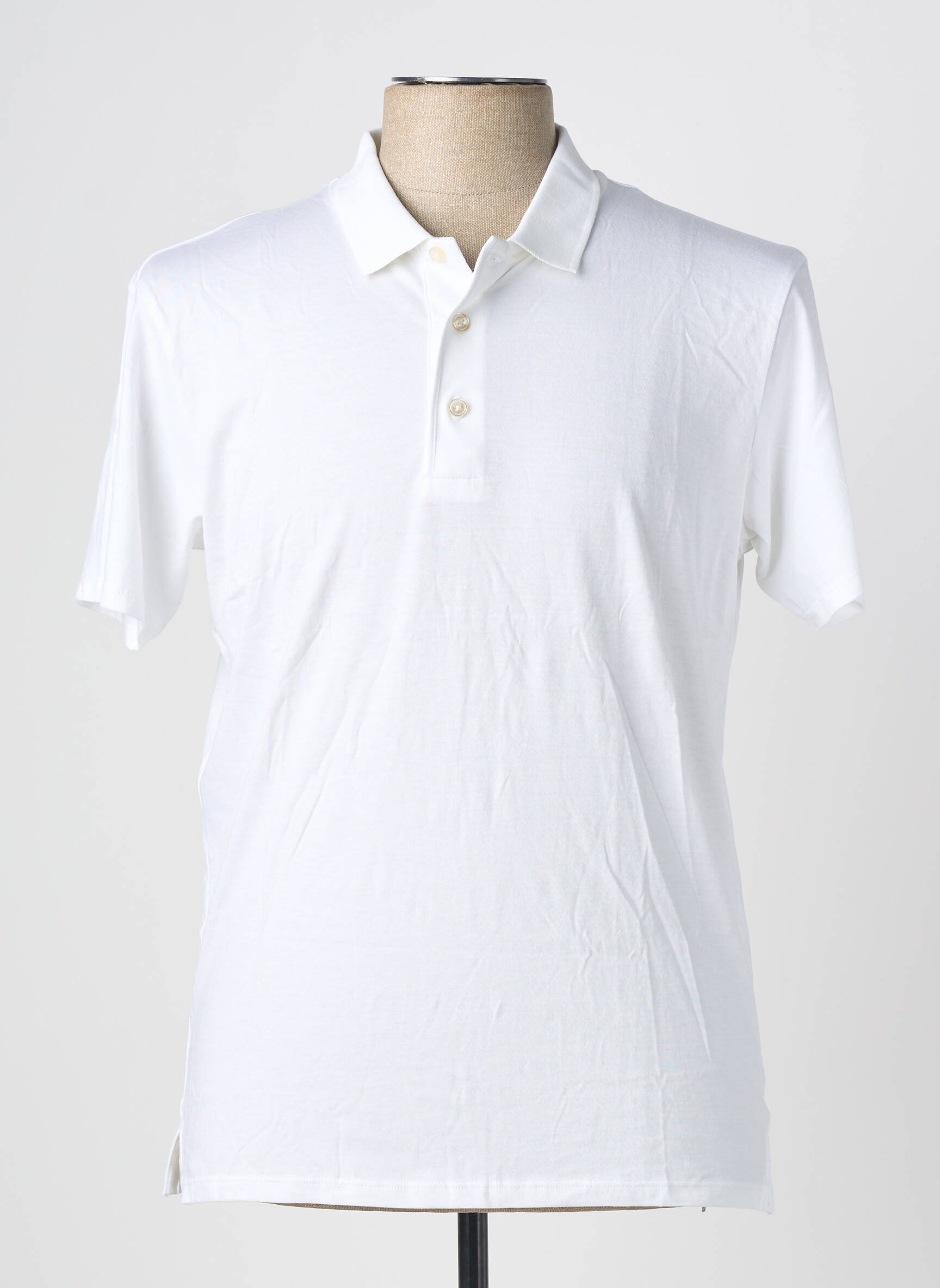 Polo țesătură jersey fără mâneci alb ANONYM APPAREL bărbat