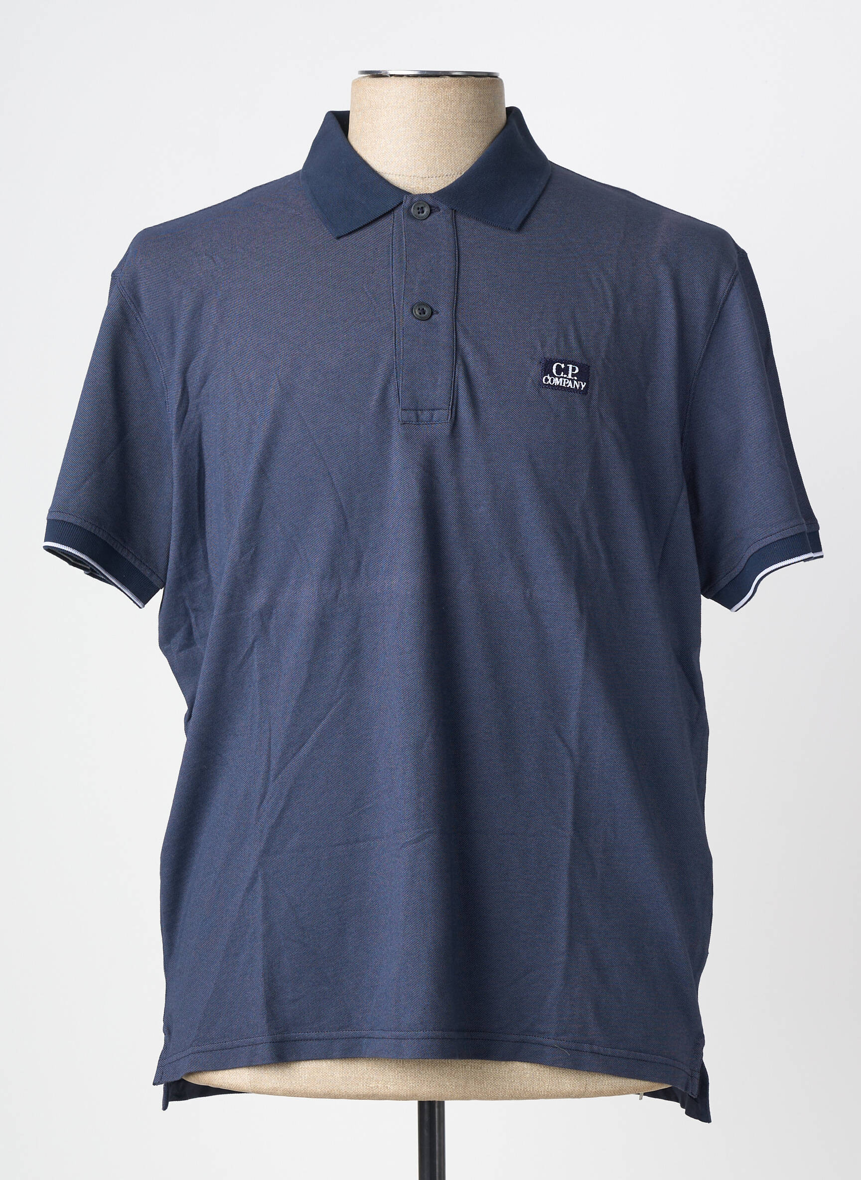Polo elasticitate mâneci scurte albastru CP COMPANY bărbat