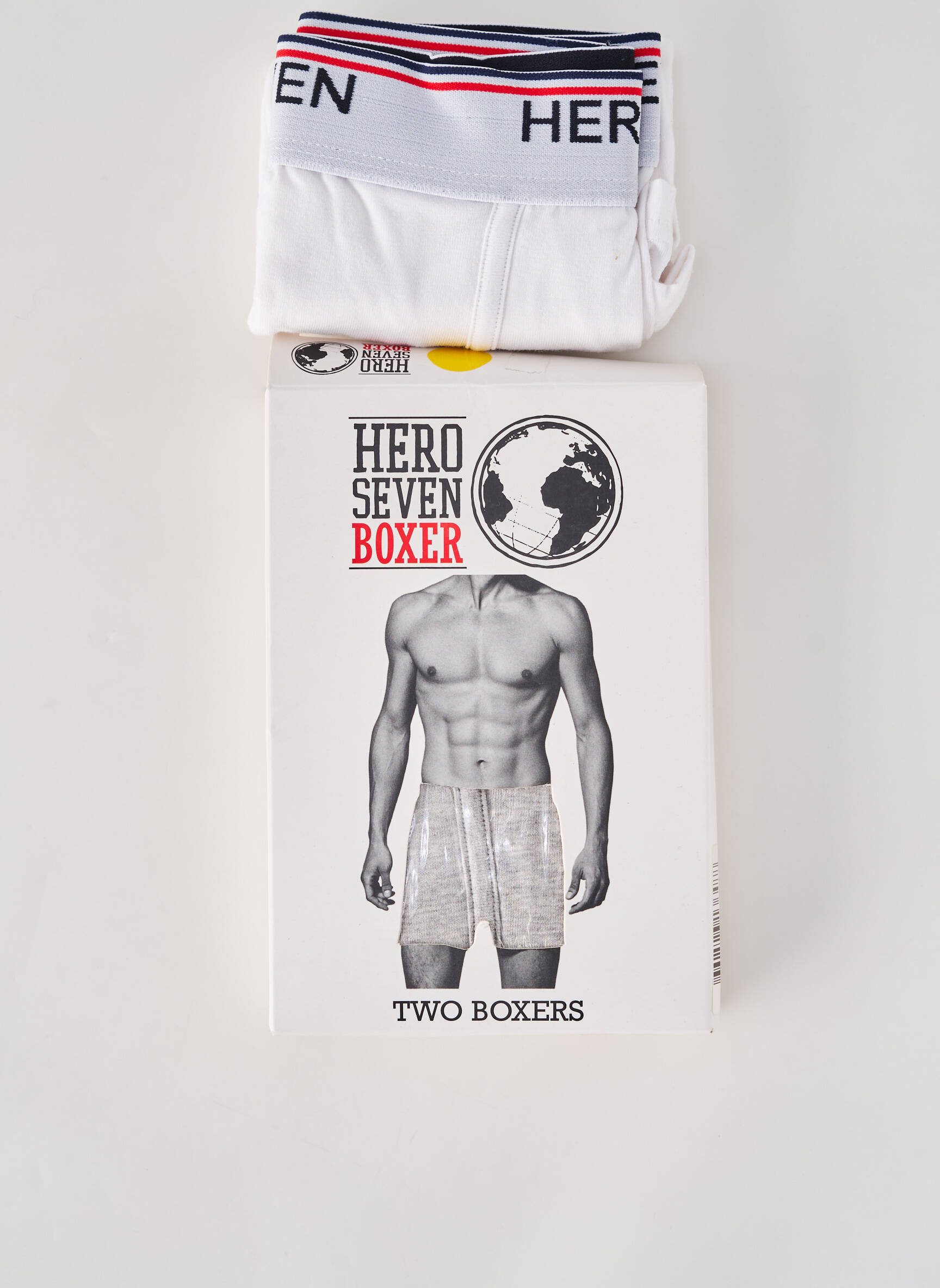 Boxer țesătură jersey alb HERO SEVEN bărbat