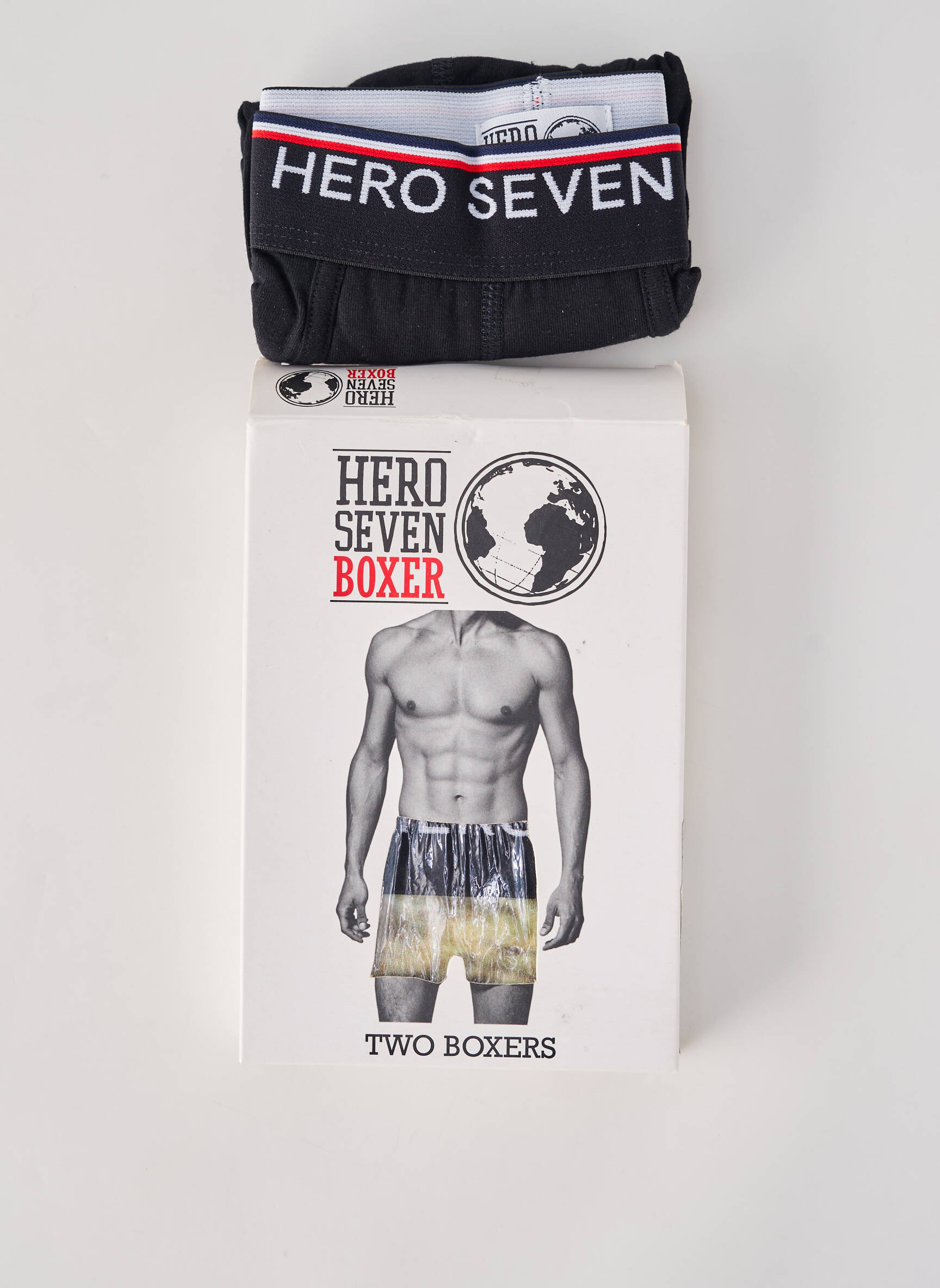 Boxer țesătură jersey negru HERO SEVEN bărbat