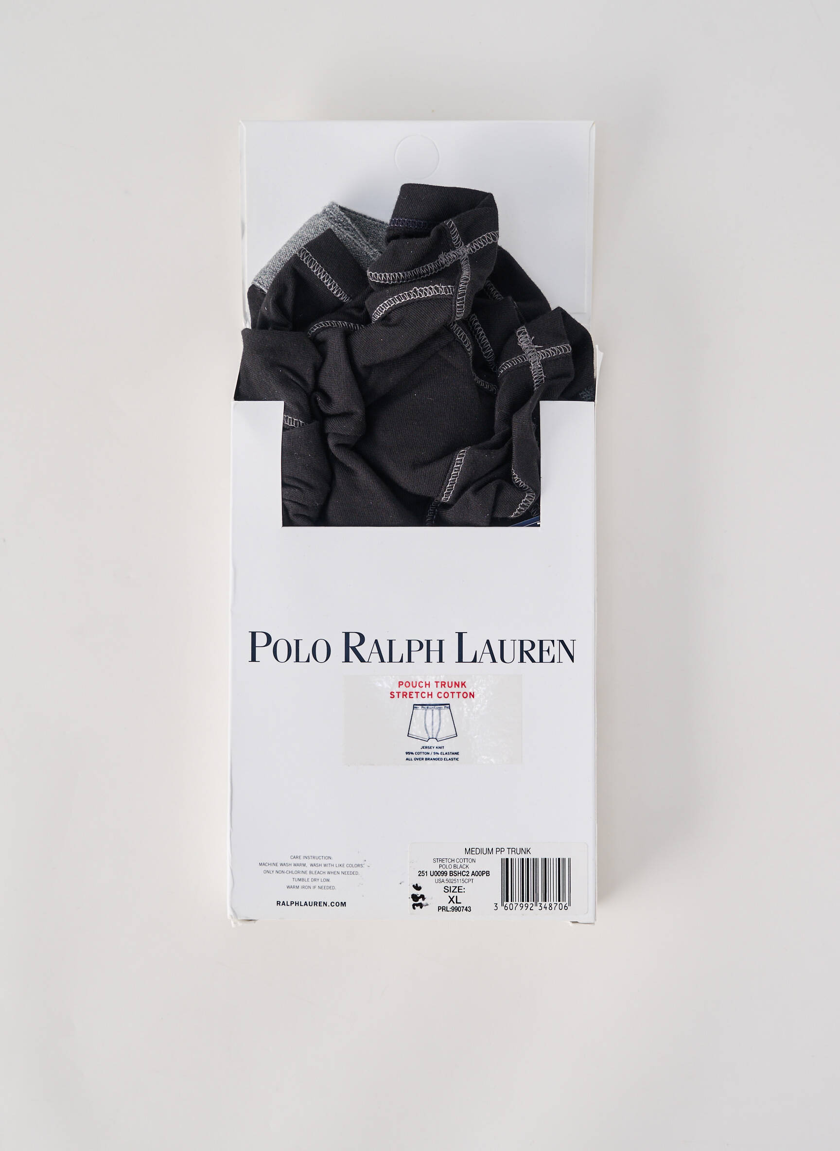 Boxer țesătură jersey negru RALPH LAUREN bărbat