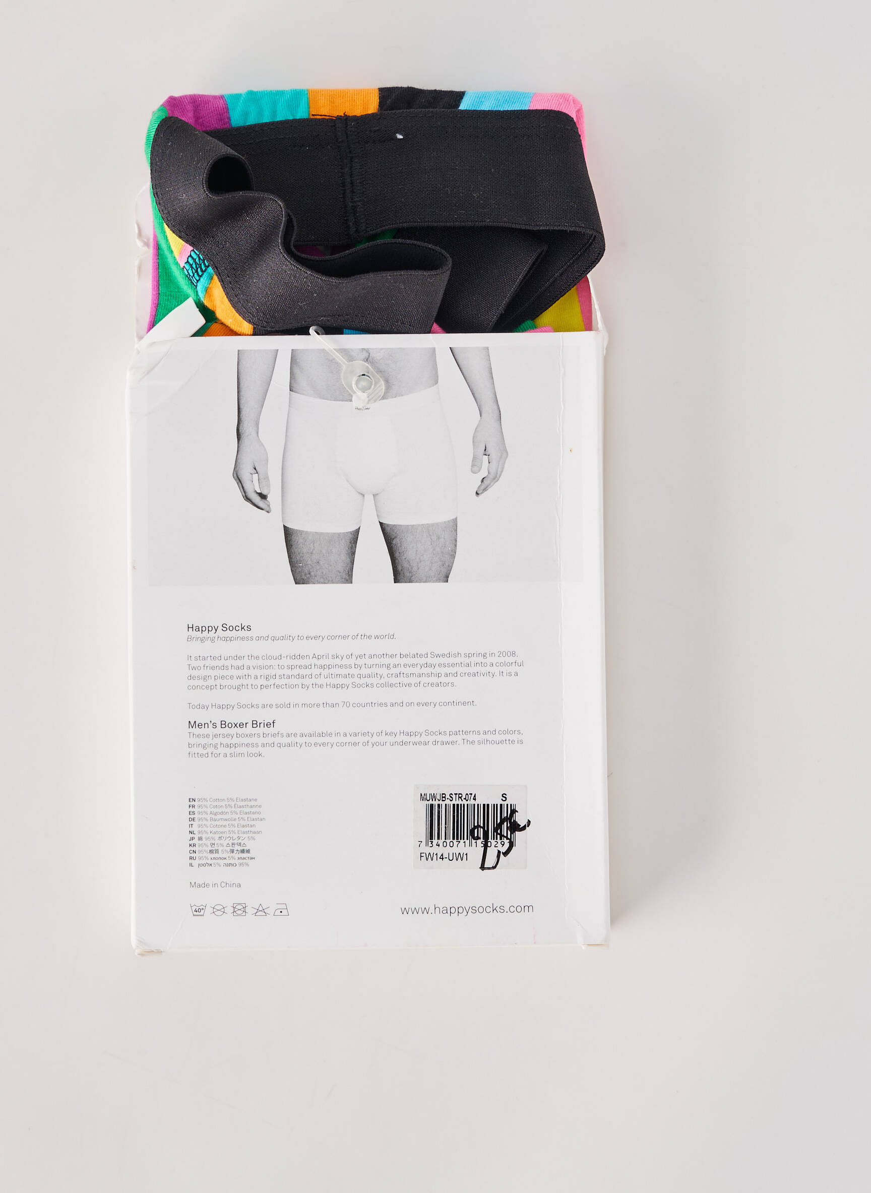 Boxer imprimeu dungi albastru HAPPY SOCKS bărbat