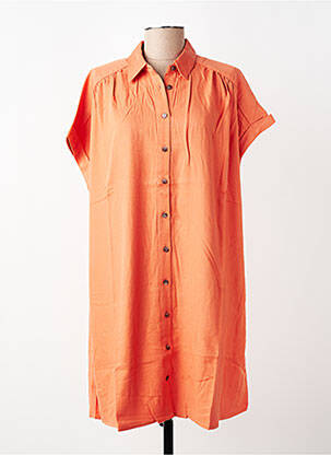 Rochie scurtă mâneci scurte mâneci scurte portocalie LOLA ESPELETA femeie