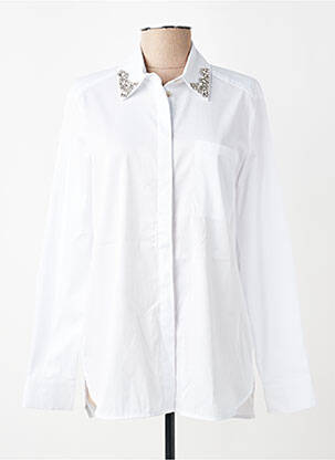 Cămașă croială dreaptă mâneci lungi alb LECOMTE femeie
