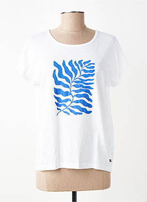 Tricou imprimeu fantezie mâneci scurte alb BATELA femeie