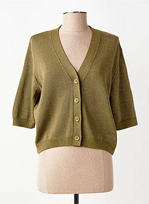 Vestă cu mâneci lungi mâneci 3/4 verde LECOMTE femeie
