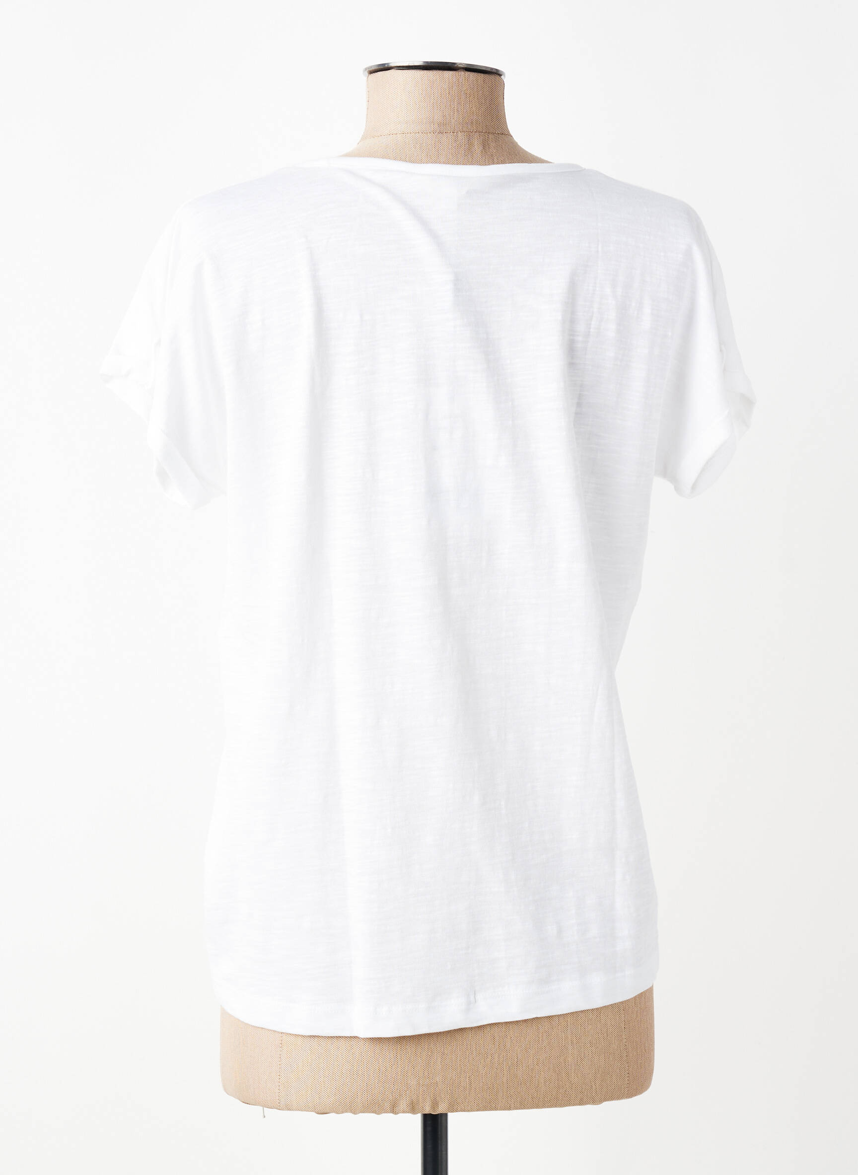 Tricou imprimeu fantezie mâneci scurte alb BATELA femeie