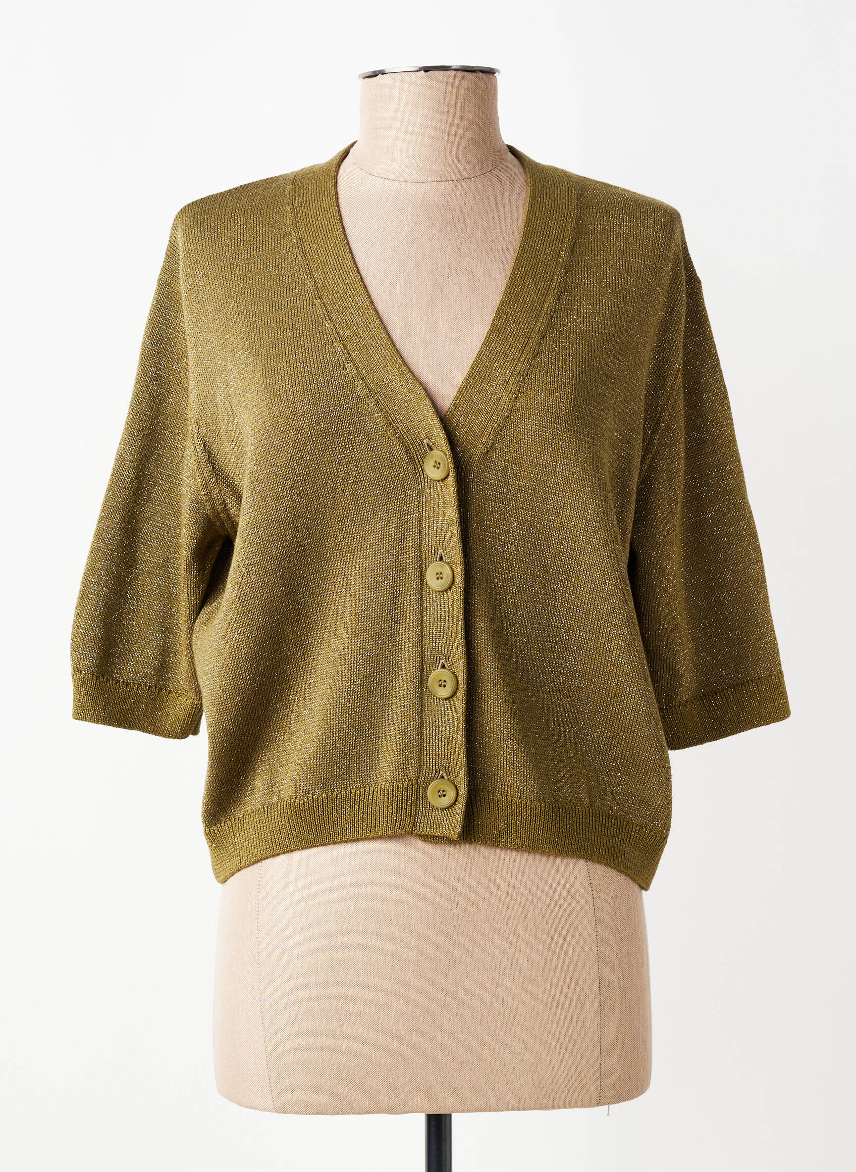 Vestă cu mâneci lungi mâneci 3/4 verde LECOMTE femeie