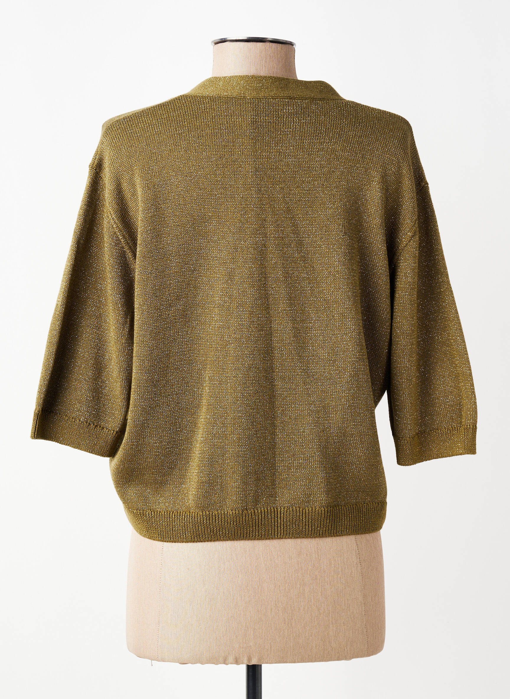 Vestă cu mâneci lungi mâneci 3/4 verde LECOMTE femeie
