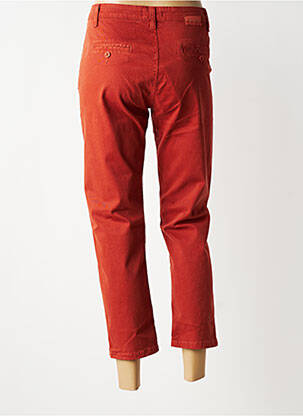 Pantalon chino țesătură poplin mărime normală portocalie PAKO LITTO femeie