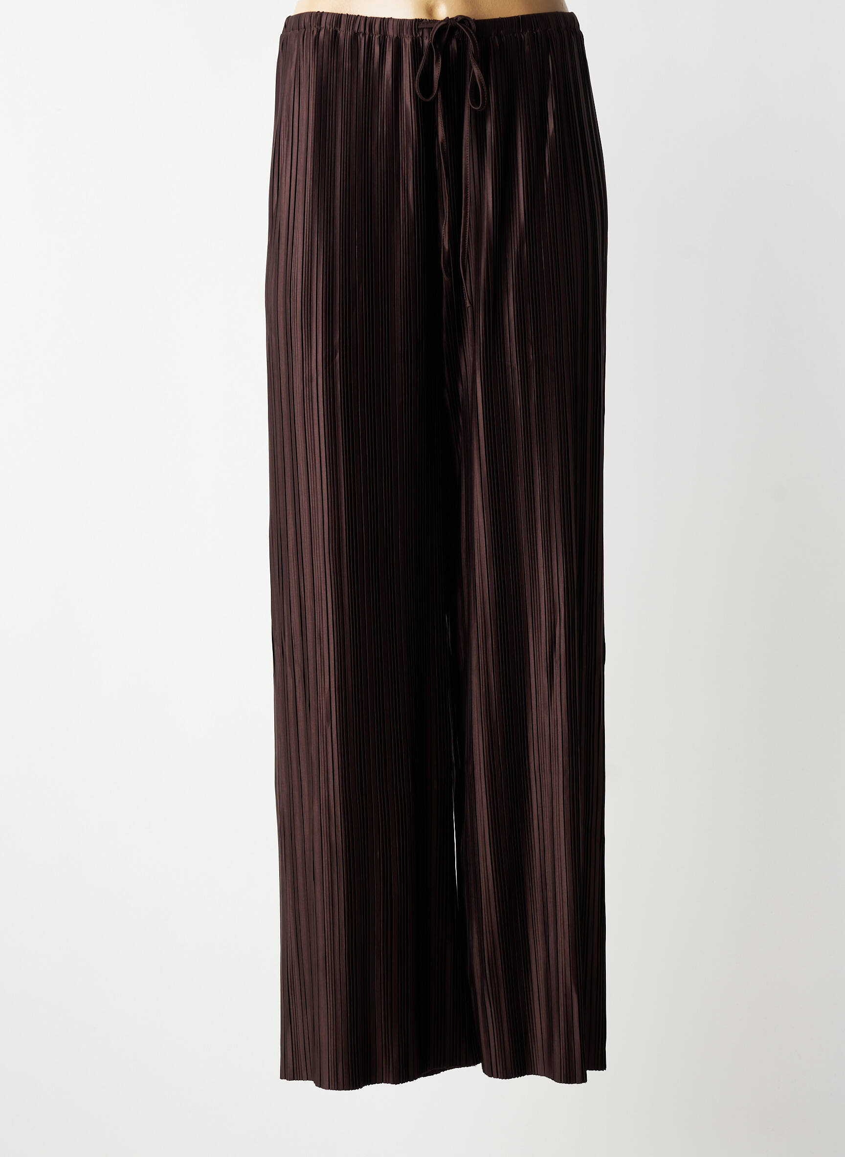 Pantalon larg croială fluidă mărime normală maro GRACE & MILA femeie