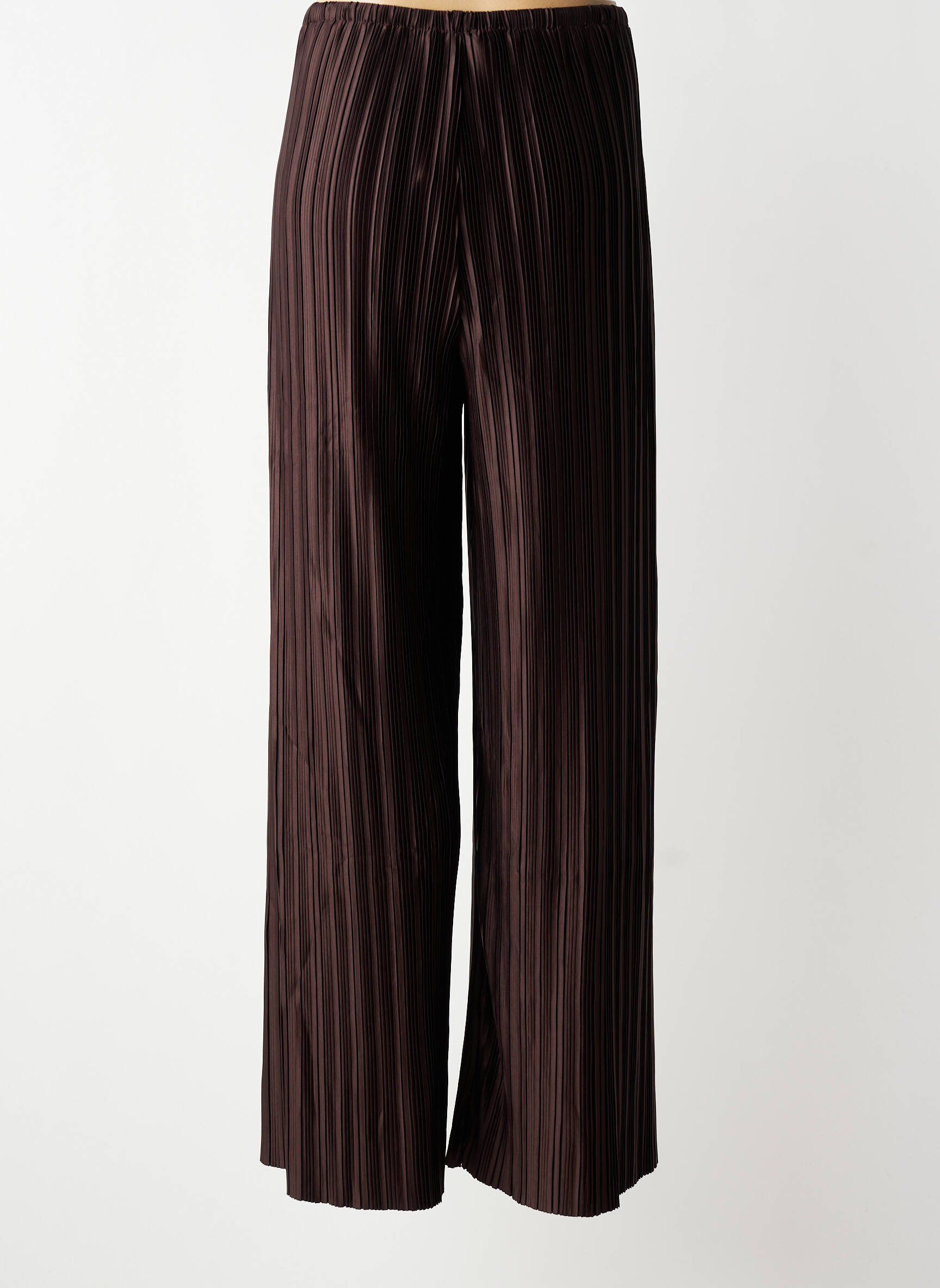 Pantalon larg croială fluidă mărime normală maro GRACE & MILA femeie