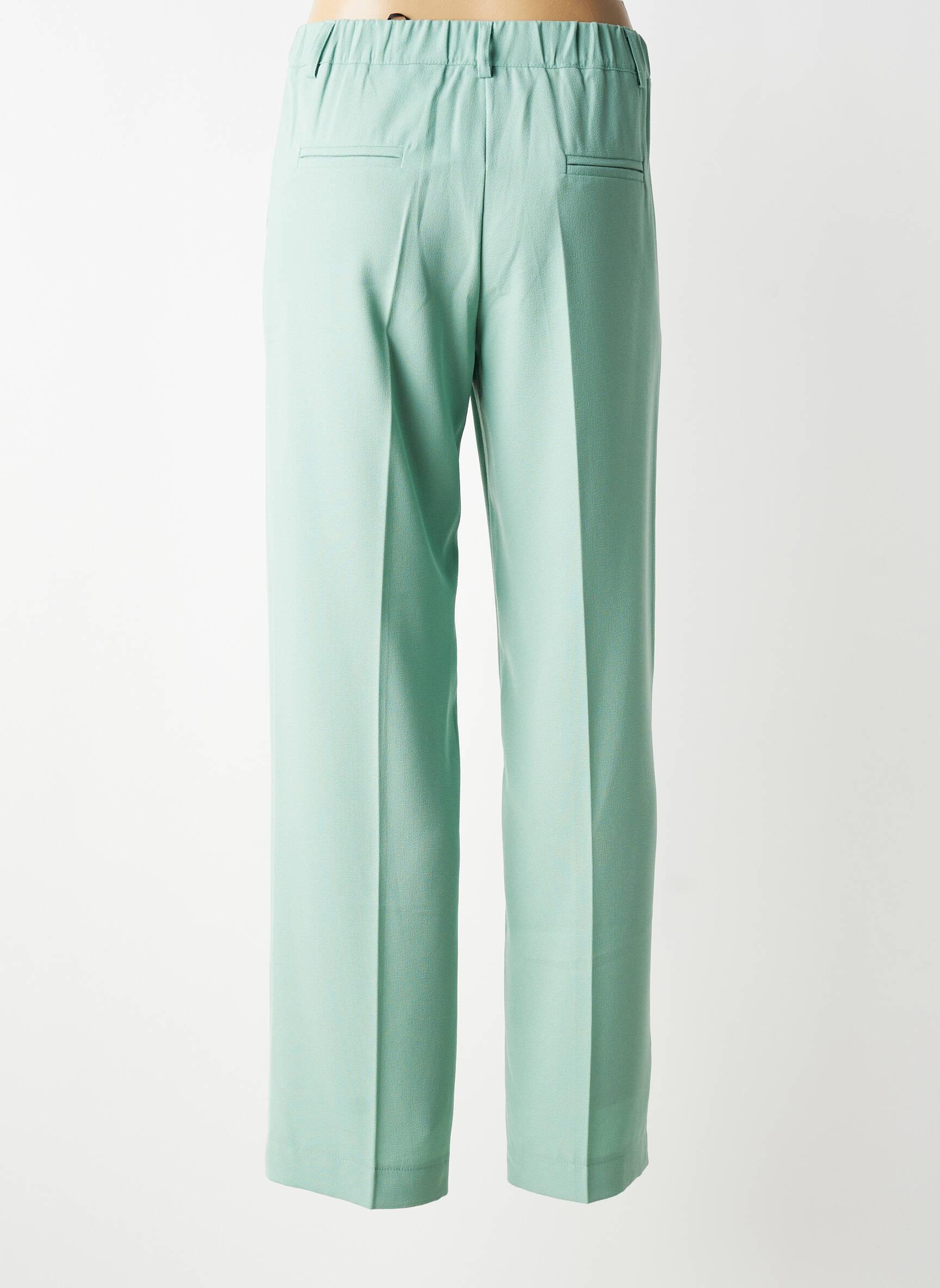 Pantalon drept țesătură crep mărime normală verde PAKO LITTO femeie