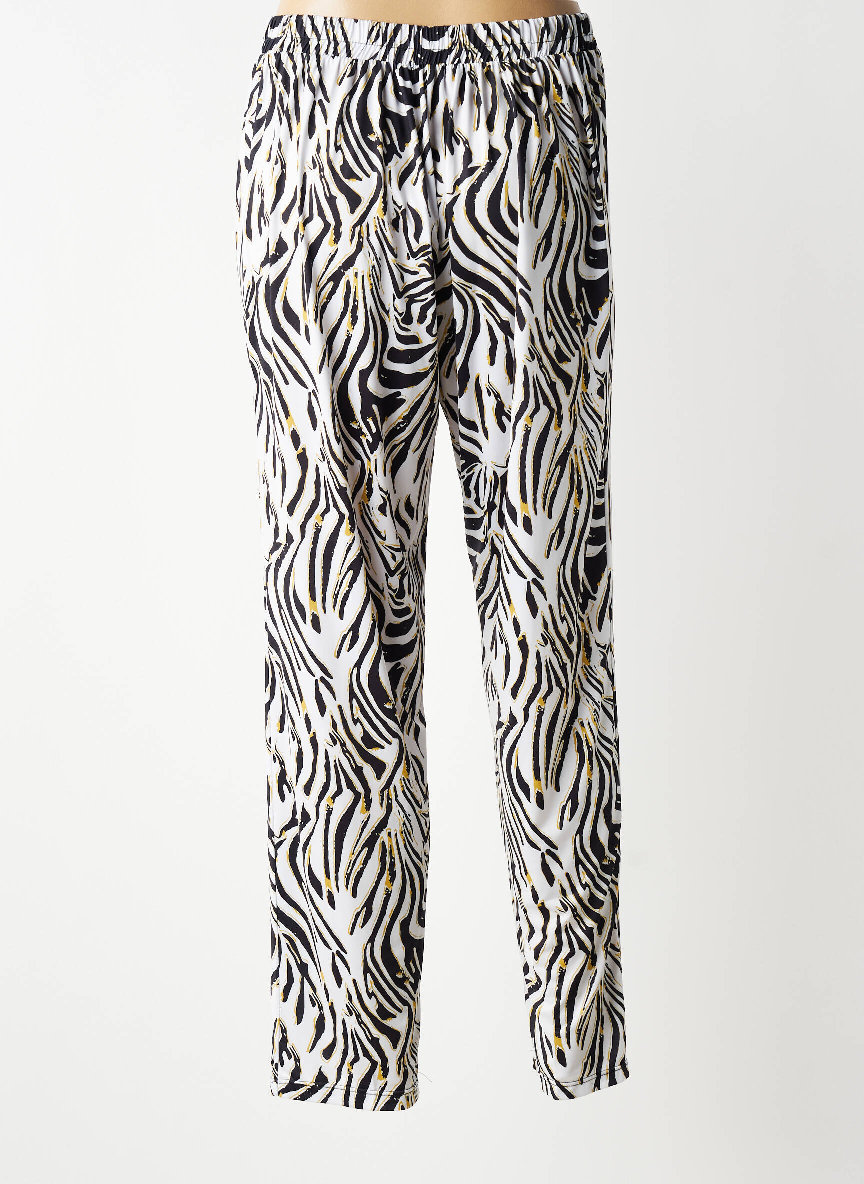Pantalon drept elasticitate mărime normală negru GENUINE femeie