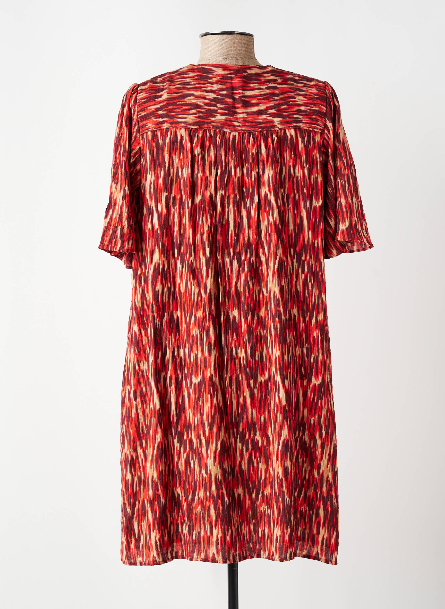 Rochie scurtă mâneci scurte mâneci scurte portocalie GRACE & MILA femeie
