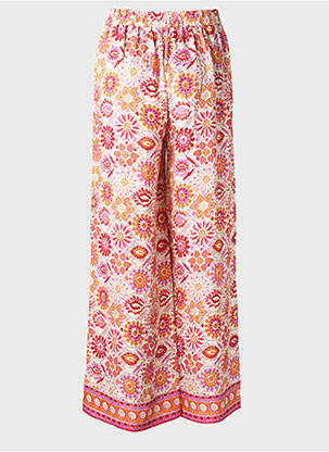 Pantalon drept țesătură poplin mărime normală portocalie MOLLY BRACKEN femeie