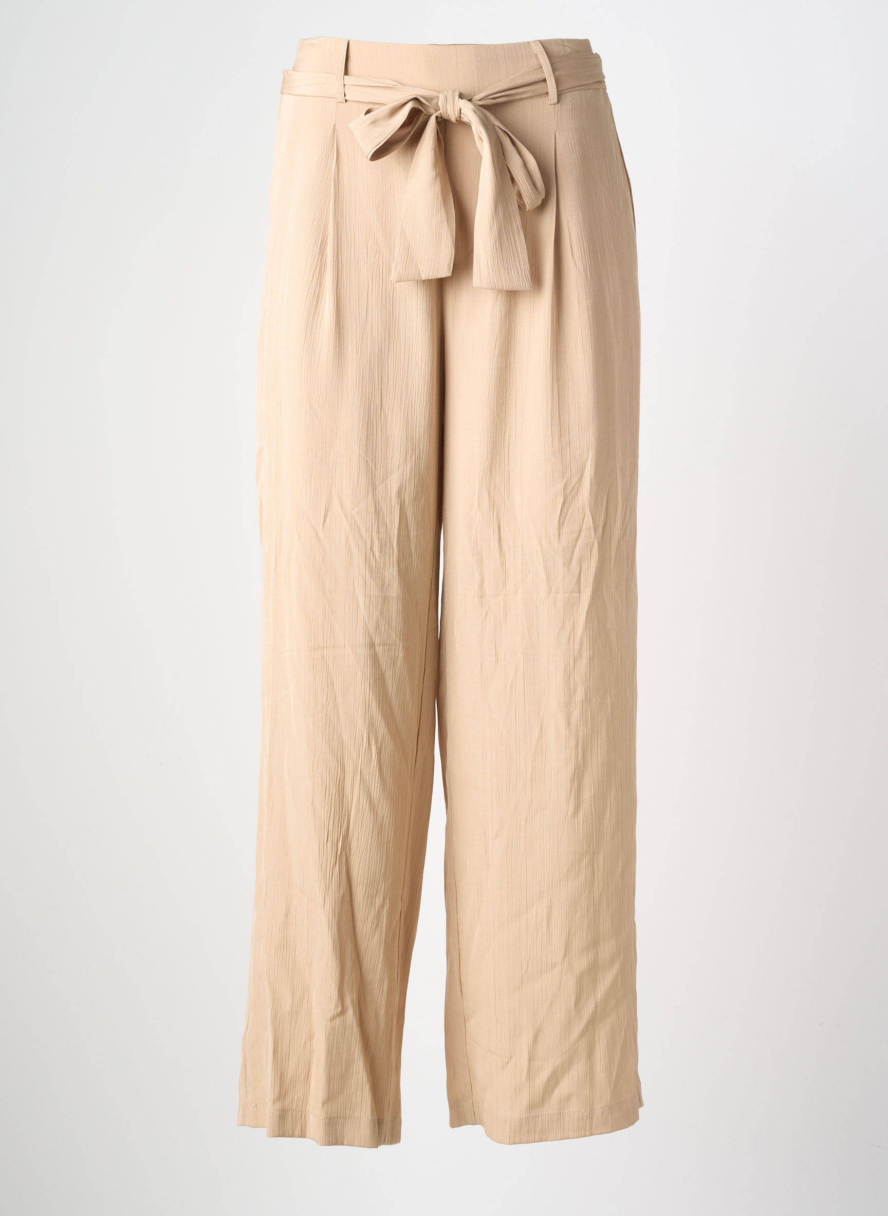 Pantalon drept talie elastică mărime normală bej MOLLY BRACKEN femeie