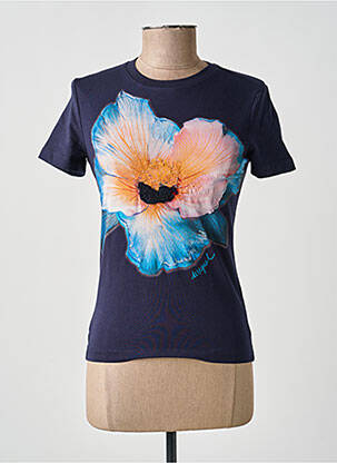 Tricou elasticitate mâneci scurte albastru DESIGUAL femeie