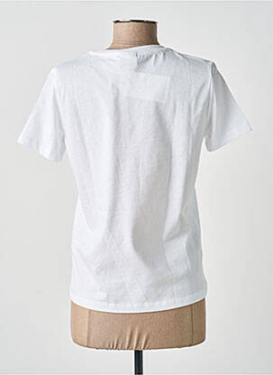 Tricou elasticitate mâneci scurte alb DESIGUAL femeie