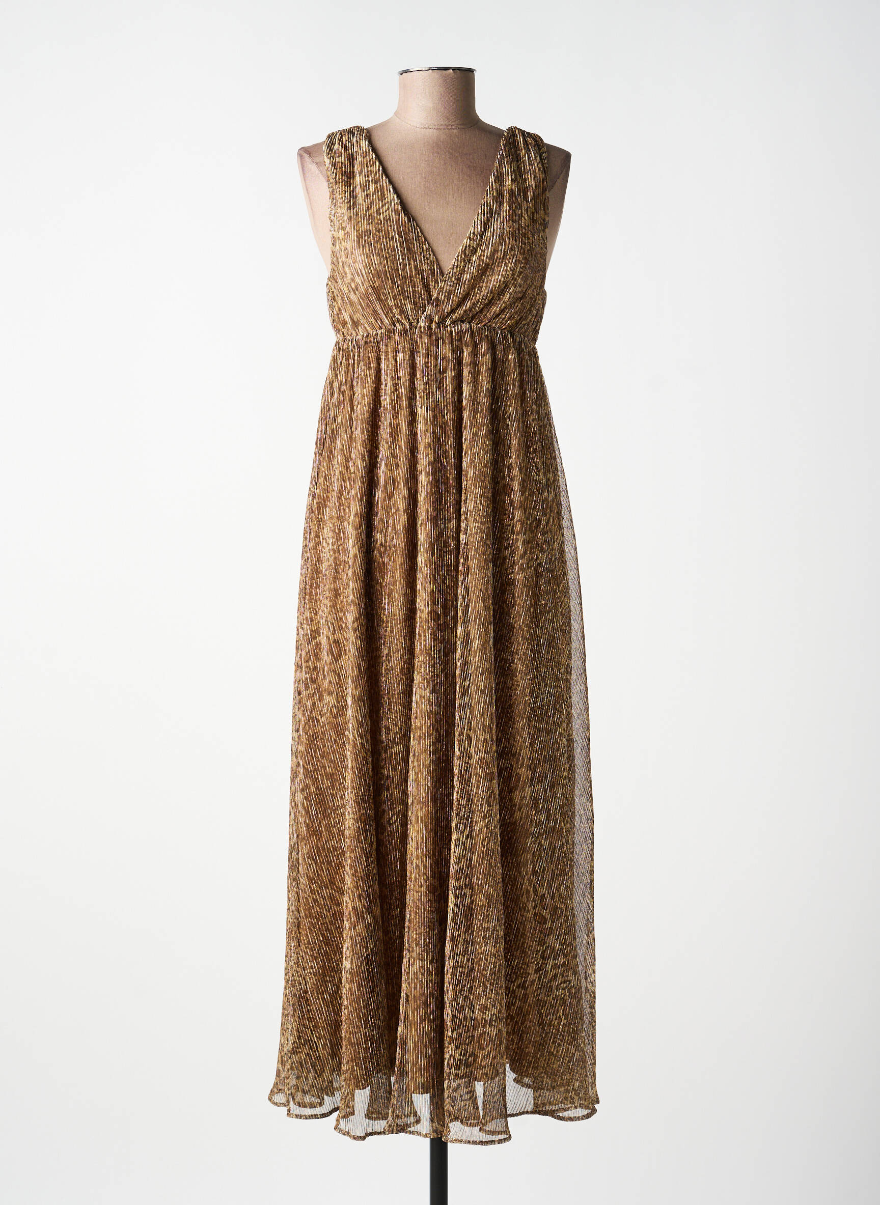 Rochie lungă fără mâneci fără mâneci maro MOLLY BRACKEN femeie