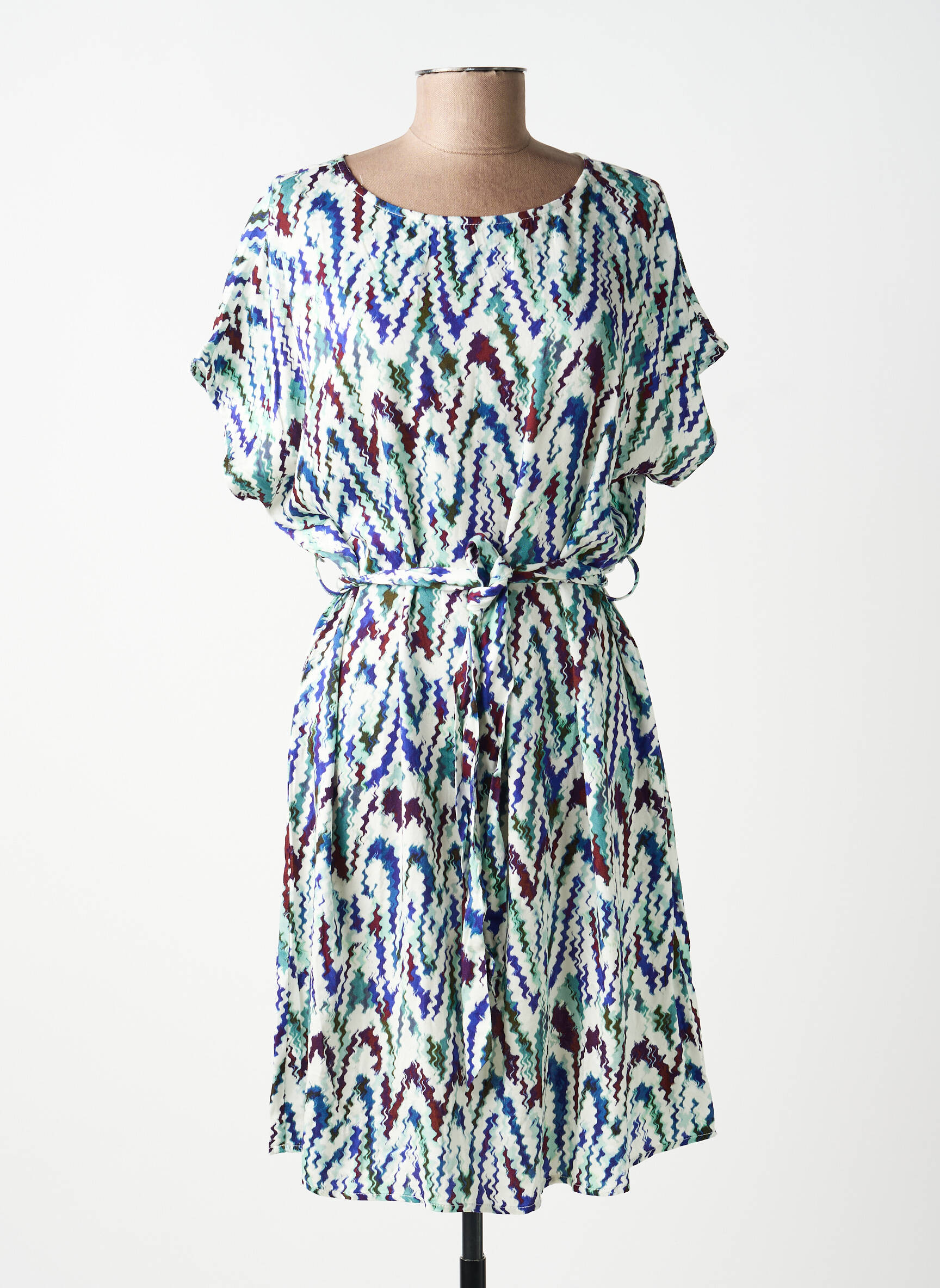 Rochie midi croială fluidă mâneci scurte verde MOLLY BRACKEN femeie