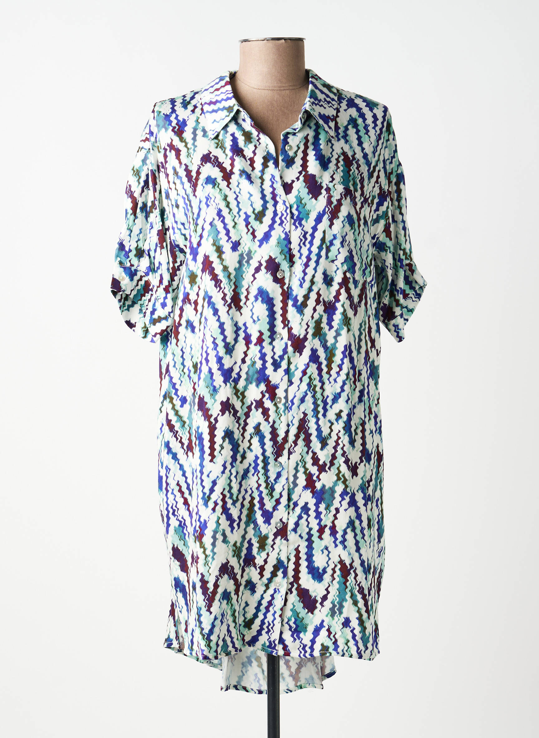 Rochie midi croială fluidă mâneci lungi verde MOLLY BRACKEN femeie