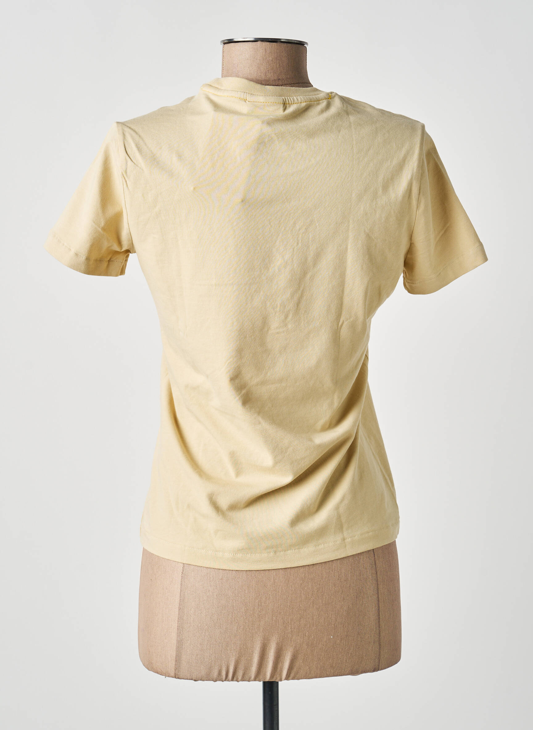 Tricou serigrafie mâneci scurte bej DESIGUAL femeie