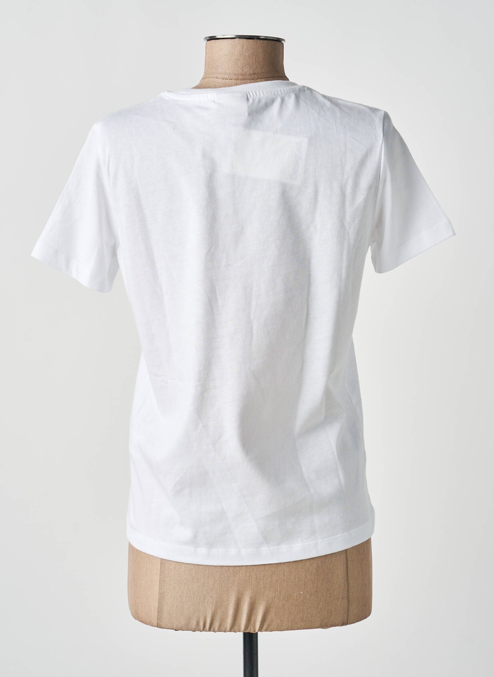 Tricou elasticitate mâneci scurte alb DESIGUAL femeie