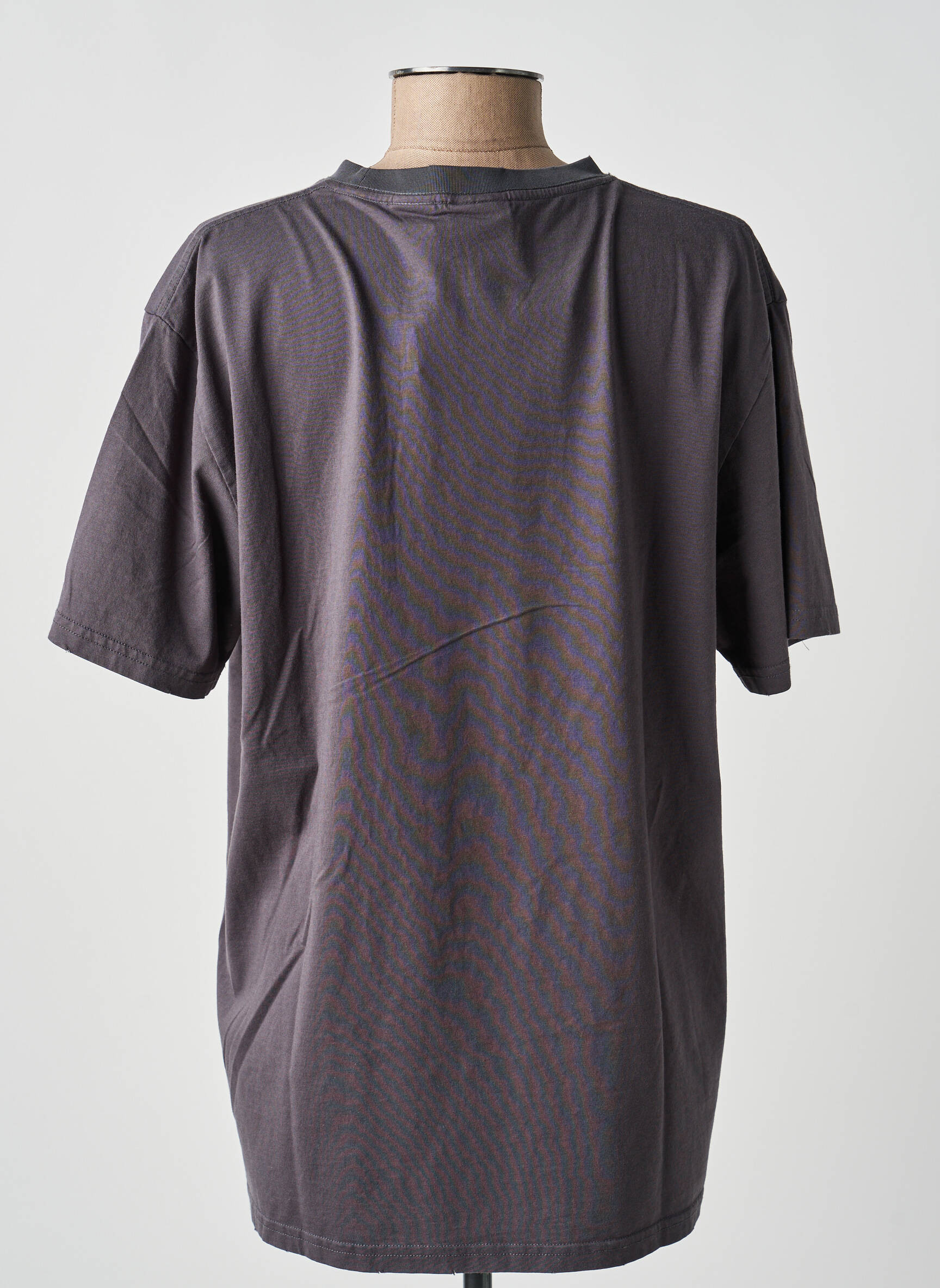 Tricou croială dreaptă mâneci scurte gri DESIGUAL femeie