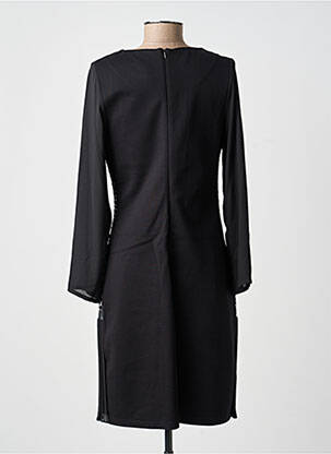 Rochie midi imprimeu fantezie mâneci lungi negru GUY DUBOUIS femeie