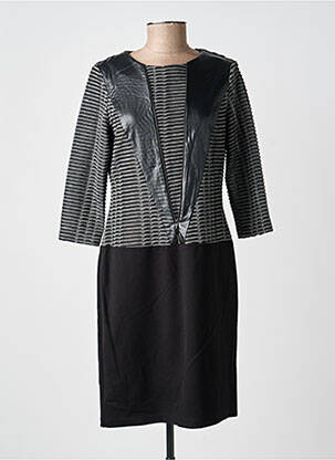 Rochie midi mâneci 3/4 mâneci 3/4 gri GUY DUBOUIS femeie
